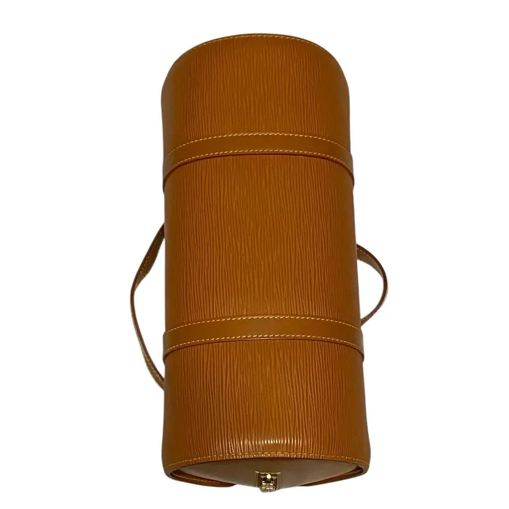 Louis Vuitton Epi Leather Soufflot Bag Cipango Golden Brown Barrel Bag Vintage